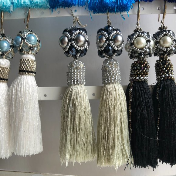 HENDMADE earrings long several colors - Picture 3 of 15